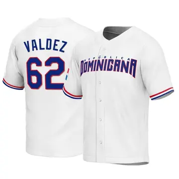 Men S Cesar Valdez Dominican Republic Baseball Replica White 2023 World   Youth Cesar Valdez Dominican Republic Baseball Replica White 2023 World Baseball Classic Jersey 360 7 