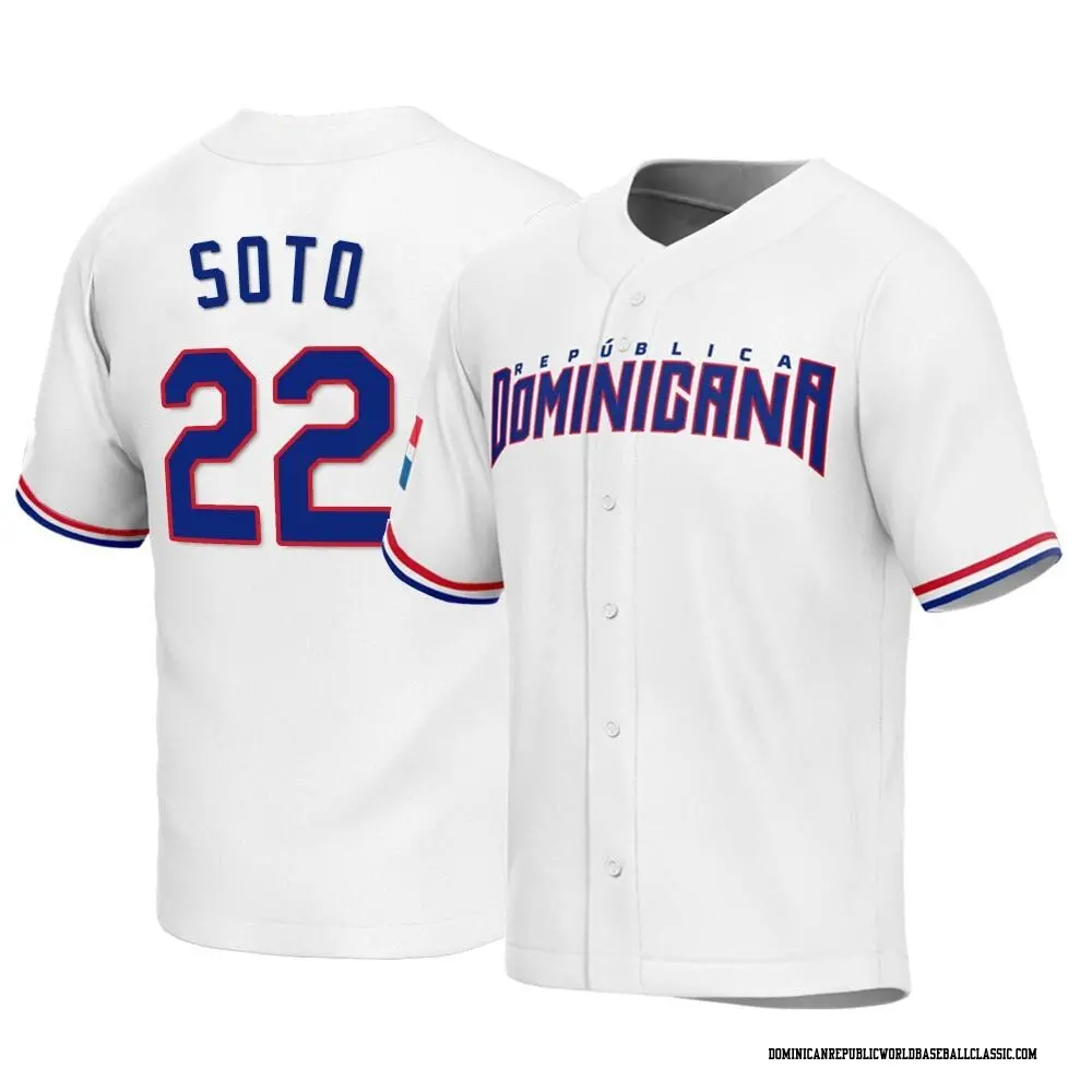 Youth Juan Soto Dominican Republic Baseball Replica White 2023 World
